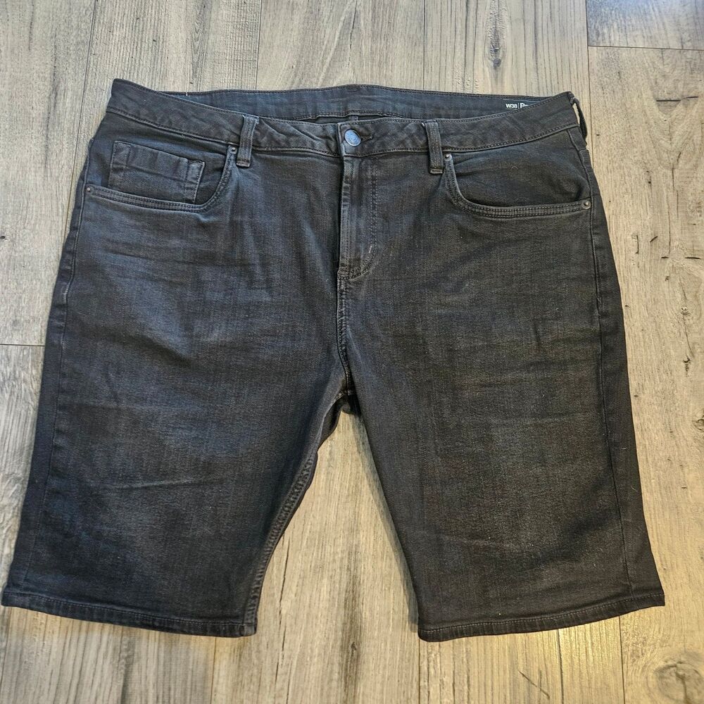 Buffalo David Bitton  Black Mens Slim Fit Stretch Shorts Size 38W